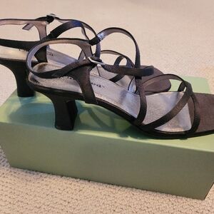 Black Strappy Sandals Heels